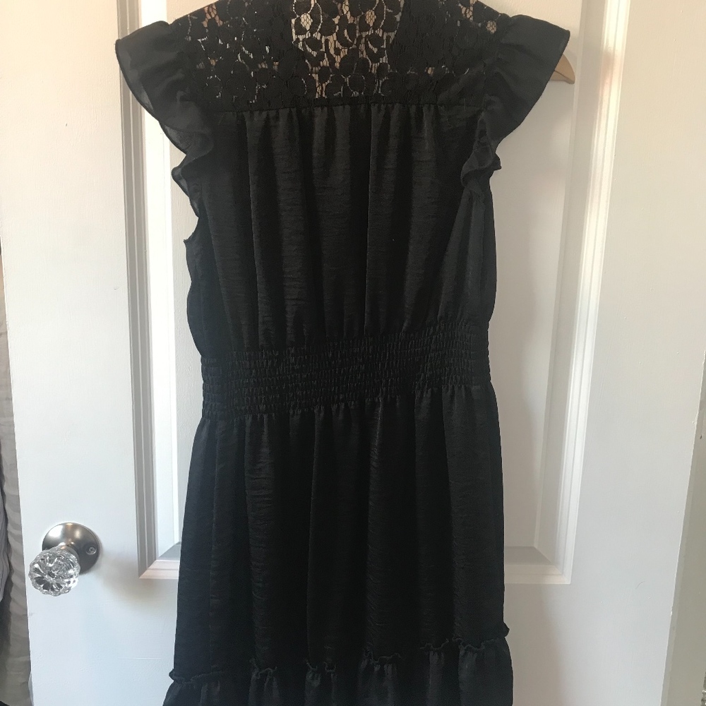 Black Ruffle Dress - Picture 2 of 3